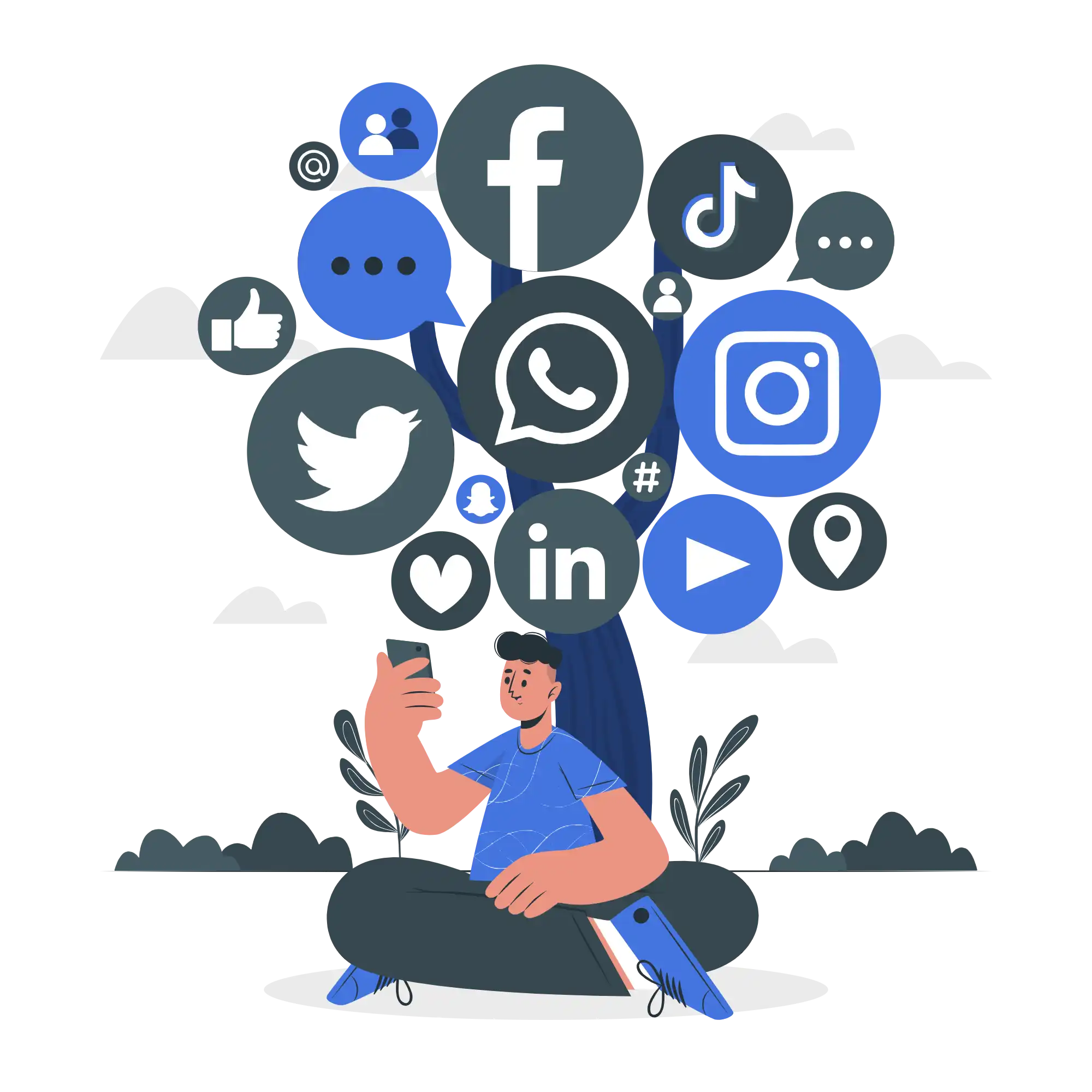 digital illustration for social media marketing